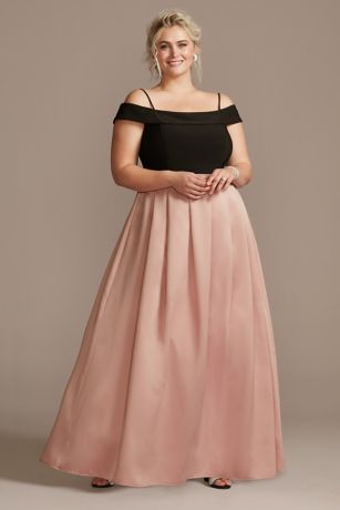 Off-Shoulder Plus Size Gown with ...